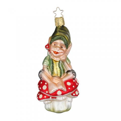NEW - Inge Glas Glass Ornament - "Bisibal" Elf